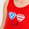 Girls' Flip Sequin 4th of July 'Sunglasses' Tank Top - Cat & Jack™ Red - 3 of 4