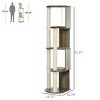 Corner Cat Tree Tower for Indoor Cats,65" Multi-Level Scratching Post with Perches,Space-Saving Cat Furniture-LAOTIES - 3 of 4