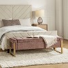 Octavio Modern Upholstered Flip Top Storage Bench with Metal Legs|ARTFUL LIVING DESIGN - 2 of 4