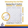 Filter King 17.5x27x1 Air Filter | 12-PACK | MERV 13 HVAC Pleated A/C Furnace Filters | MADE IN USA | Actual Size: 17.5 x 27 x .75" - 2 of 4
