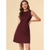 INSPIRE CHIC Women's Plaid Sleeveless Fit A-Line Houndstooth Work Mini Dress - 2 of 4
