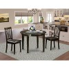 HomeStock 3-Pc Cappuccino Solid Wood Top - Dining Room Set - Seats 4 - 2 of 4