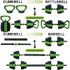 4 in 1 Dumbbells Set, 30 kg(66 LBS) Adjustable Dumbbell Set for Gym Used, Barbell Weight Set for Kettlebells,Push up Stand Dumbbell Body Building - 3 of 4