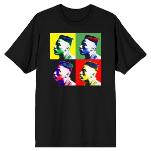 Rock The Bells Collage Side View Man Crew Neck Short Sleeve Men's Black T-shirt - 1 of 3