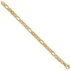 Black Bow Jewelry 6.5mm 14K Yellow Gold Solid Flat Figaro Anchor Chain Bracelet - 2 of 4
