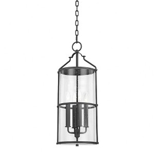 Troy Lighting Burbank 4 - Light Pendant in  Black Clear Seeded Shade - 1 of 2