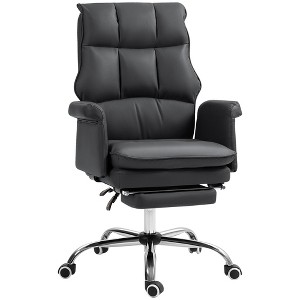 Aghana Digitals Black PU Leather Office Chair with Adjustable Height, 155° Recline, Footrest & 360° - 1 of 4