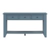 Console Table with 3 Storage Drawers, Poplar Wood Legs & Metal Handles, Narrow Sofa Table for Living Room, Bedroom, Foyer, Small Apartments - 4 of 4