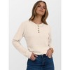 Women's Long Sleeve Henley Tunic Top Lightweight Fall Button Down Sweater Business Casual Blouse - 2 of 4