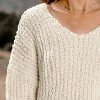 Women's Cozy Ivory Scoop Neck Drop Shoulder Knit Sweater - Cupshe - 3 of 4