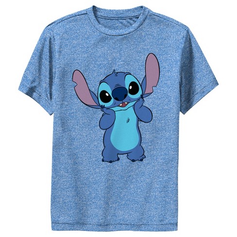 Boy's Lilo & Stitch Bashful Stitch Performance Tee - Royal Blue Heather ...