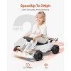 Electric Go Kart 6V Drift Go Cart for Kids Ages 2+ Strong Motor White - 4 of 4
