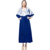 LA LEELA Women's House Daily Routine Evening Wear Loungewear Long Kaftan Cover Up Dress Maxi Dresses Caftans for Women 2X-3X Blue, Tie Dye Design - 4 of 4