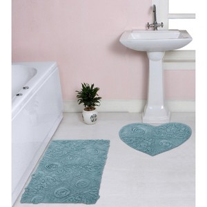 Modesto Bath Rug Bathroom Rugs Set, Washable Rug, Thick Extra Soft and Absorbent bath Rug, Bath Mat Set, Bath Floor Mat Non-Slip, 2 Pcs Set, Blue - 1 of 4