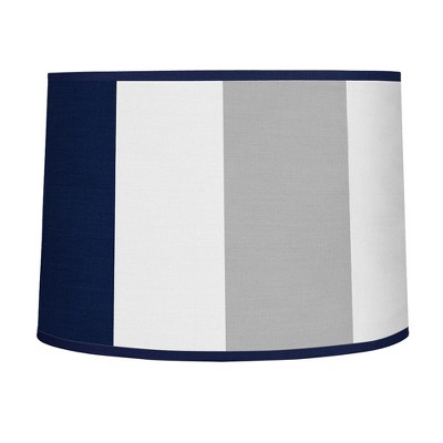 Navy & Gray Stripe Lampshade - Sweet Jojo Designs