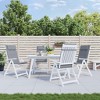 vidaXL Highback Chair Cushions (Set of 4) - Durable Gray Oxford Fabric Cushions with Foam Fiber Filling - for Indoor/Outdoor High-Back Chairs - 2 of 4