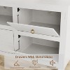 GustoWave Farmhouse TV Stand for 75/80 Inch TVs, 70" Long Entertainment Center with 6 Storage Drawers & Soundbar Shelf - 4 of 4