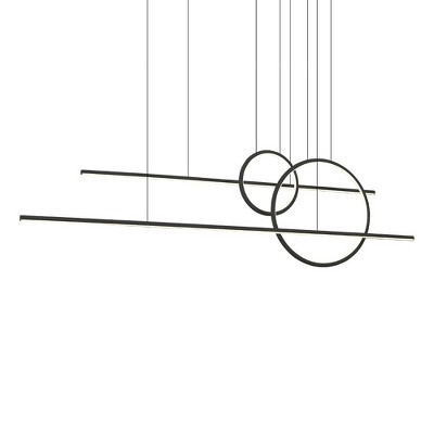 Chute Calypso Extruded Aluminum LED Pendant in Black