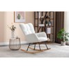 Zeus & Ruta 31.5 in.W Teddy Fabric Accent Rocking Gilder with High Backrest - 4 of 4