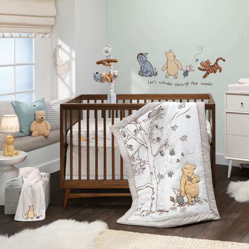 Lambs & Ivy Disney Baby Storytime Pooh Soft Creamy White Changing Pad Cover, 4 of 7