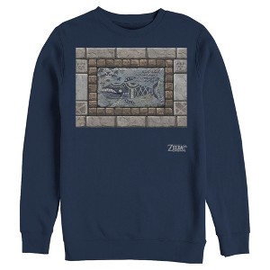 Men's Nintendo Legend of Zelda Link's Awakening Whale Stone Tablet Sweatshirt - 1 of 3