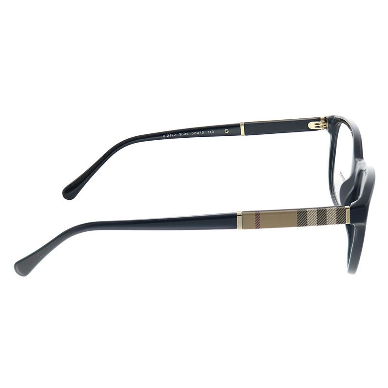 Burberry BE 2172 3001 Unisex Round Eyeglasses Black 52mm, 3 of 4