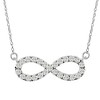 Pompeii3 5/8Ct Diamond Infinity Pendant White or Yellow Gold Necklace 3/4" Wide - 4 of 4