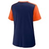 NFL Denver Broncos Women's Short Sleeve Lace Up V-Neck Top - 2 of 3