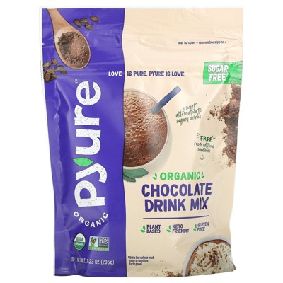 Photo 1 of exp date 01/2025--Pyure Organic Chocolate Drink Mix, Keto, 0 Sugar, 7.23 oz (205 g)