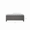 CAVINAS Storage Bench Rectangle Ottoman with Storage Ottoman Tufted Top for Entryway - 4 of 4
