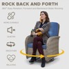Gymojoy Outdoor Patio Wicker Swivel Chair Glider Chair Table with Removable Cushions - 3 of 4