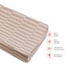 Babyletto Quilted Muslin Changing Pad Cover, GOTS Certified Organic Cotton - Cocoa Stripe - 3 of 4