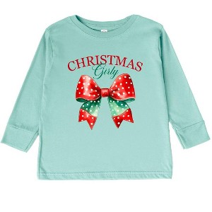 The Juniper Shop Coquette Christmas Girly Toddler Long Sleeve Tee - 1 of 3