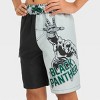 Boys' Marvel Black Panther Swim Shorts - Black - image 3 of 3