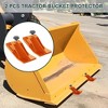 Tractor Bucket Protector, 2pcs Ski Edge Protector, Turf Tamer Skid Protector, Heavy Duty Steel Bucket Edge Anti-Skid Device - 2 of 4