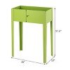 Costway 24'' x12'' Outdoor Elevated Garden Plant Stand Raised Tall Flower Bed Box - image 2 of 4