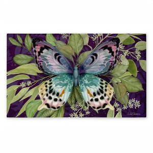 Stupell Industries Midnight Butterfly Garden Printed Outdoor Door Mat, design by Nicole Tamarin, 18"x30" - 1 of 4
