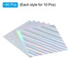 Unique Bargains Metallic Iridescent Mirror Paper Foil Board Reflective Holographic Cardstock 60 Pcs - 3 of 4
