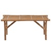 vidaXL Garden Bench Natural Bamboo Bamboo and Polyester Medium Foldable - 3 of 4