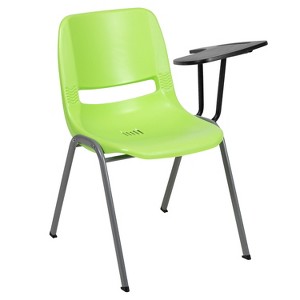 Emma and Oliver Ergonomic Shell Chair with Left Handed Flip-Up Tablet - Tablet Arm Desk - 1 of 4