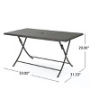 Osparple Patio Portable Dining Table Wooden Folding Table with Roll-up Table Top for Indoor and Outdoor - 3 of 4