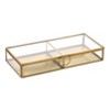 Storied Home Brass and Glass Display Box with Two Compartments, Clear - 3 of 4