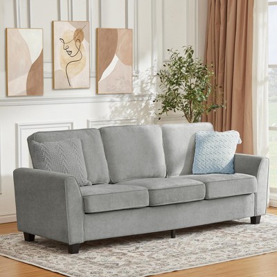 83" Oversized Chenille Sofa for Living Room | 3-Seater Cloud Couch with Washable Covers & Deep Seats