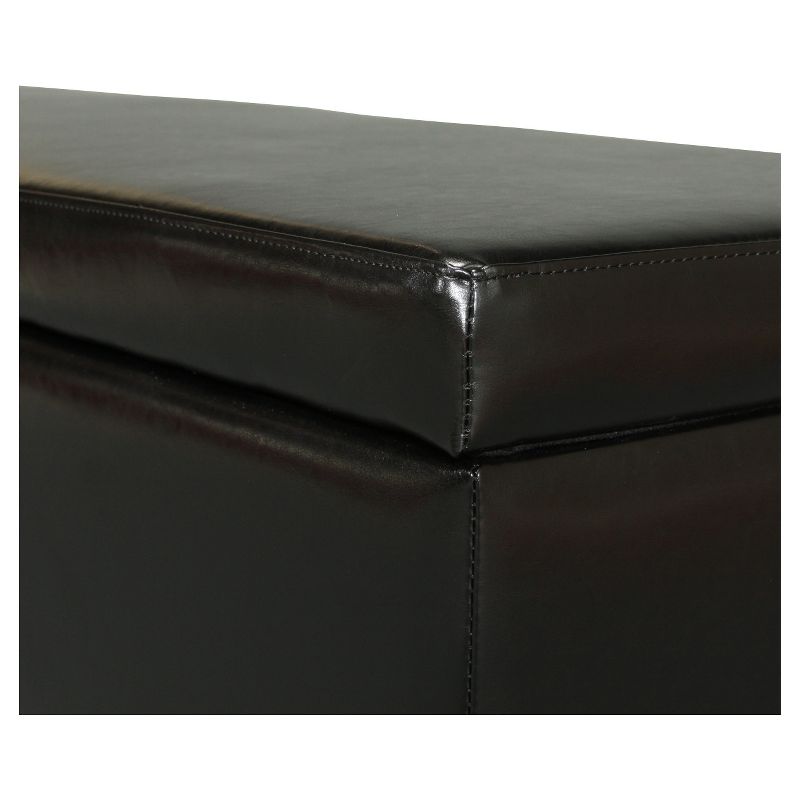 York Bonded Leather Storage Ottoman Bench - Christopher Knight Home, 5 of 7