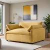 50*43" Oversized Chenille Single Sofa Chair,Wide and Deep Seat Accent Chair,Modern Upholstered Comfy Armchair with Pillows - Leovsnove - 2 of 4