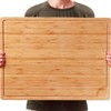 EcoSummer 24x18" Bamboo Cutting Board, Heavy Duty Butcher Block with Juice Groove, Over Sink & Serving Tray. - 2 of 4