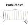 Interlocking Steel Barricade, Heavy Duty Metal Crowd Control Fence w/ Bridge Feet, Galvanized, Portable, Indoor/Outdoor, Easy Setup - 2 of 4