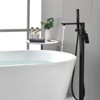 Cobbe Single Handle Freestanding Floor Standing Tub Faucet with Swivel Spout, Handheld Showerhead and 59-Inch Hose Shower Faucet Matte Black - 3 of 4