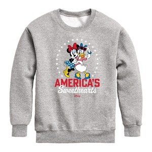 Boys' - Disney - Americana Graphic Long Sleeve Fleece Sweatshirt - 1 of 4