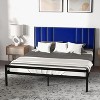 Full Size Upholstered Platform Bed Frame with Button-Tufted Headboard, Wood Slat Support, Noise-Free, No Box Spring Needed, Easy Assembly, Blue - 3 of 4